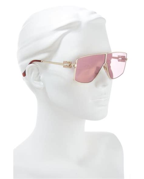 Miu Miu 69mm Oversize Shield Sunglasses 